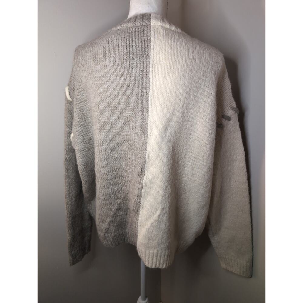 NWT Bibi neutral boho color block oversized button cardigan sweater - Picture 3 of 8